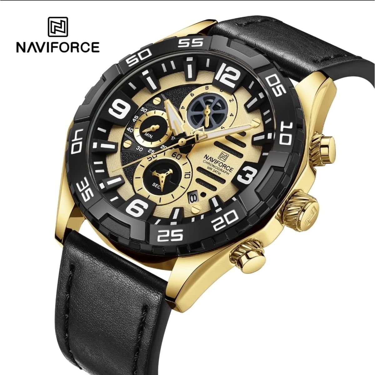 NAVIFORCE - Reloj Naviforce NF8043 Analogo Correa Cuero para Caballero