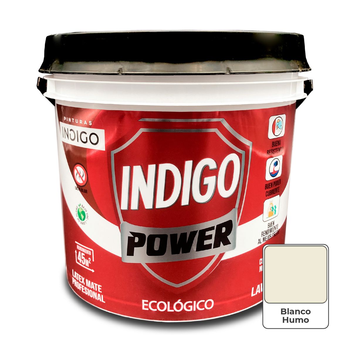 PINTURAS INDIGO - Látex INDIGO POWER Blanco Humo