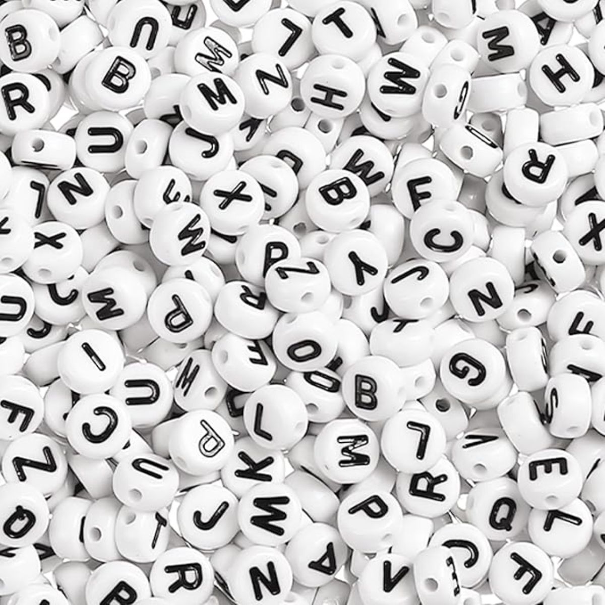 GENERICO - Letras Redondas Cuentas Alfabeto Para Pulseras Manualidades