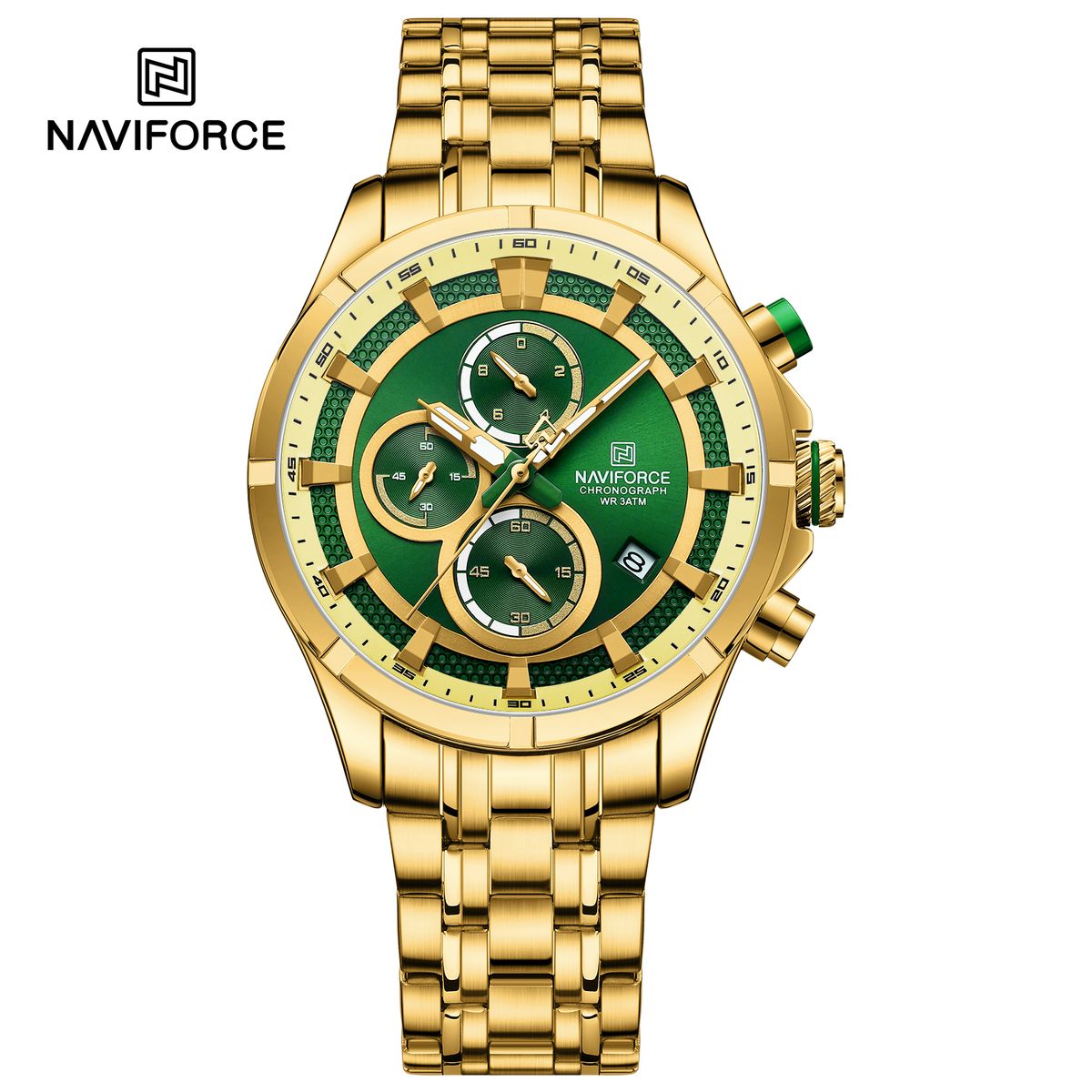NAVIFORCE - Reloj Naviforce 8046 Analogo Correa Acero Para caballero