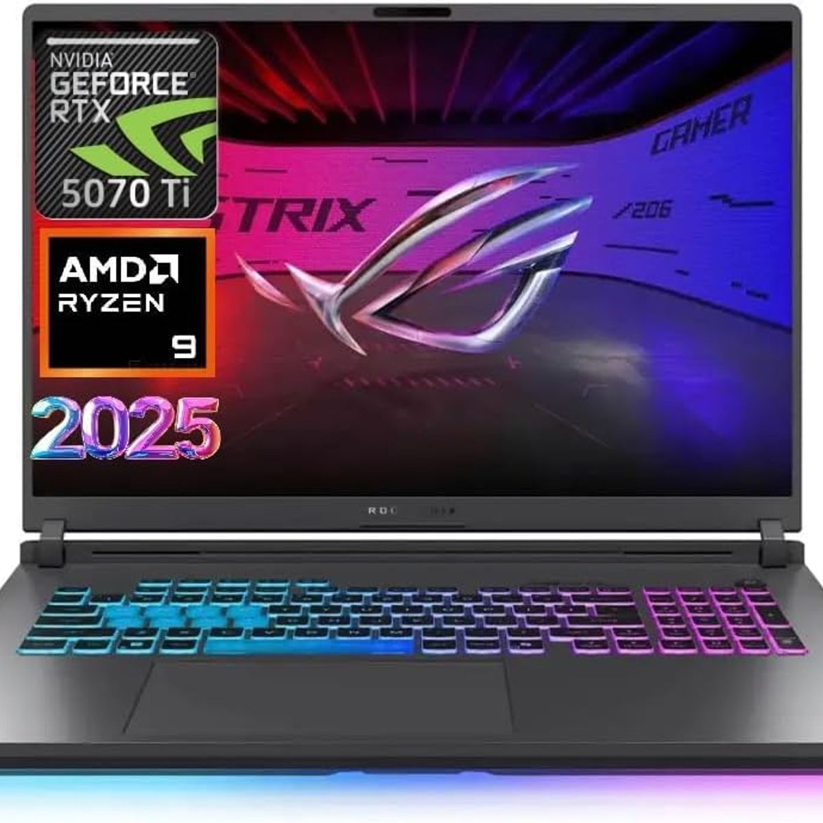ASUS - Laptop Gamer ASUS ROG Strix G16 16" FHD 165Hz AMD Ryzen 9 8000 seriesHX 16GB 1TB SSD RTX 5070Ti 12GB