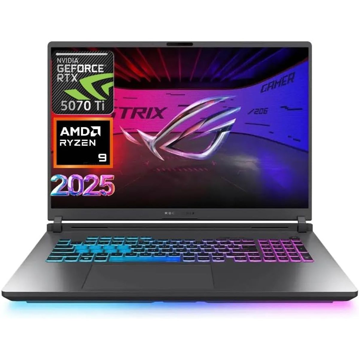 ASUS - Laptop Gamer ASUS ROG Strix G16 16" FHD 165Hz AMD Ryzen 9 8000 seriesHX 16GB 1TB SSD RTX 5070Ti 12GB