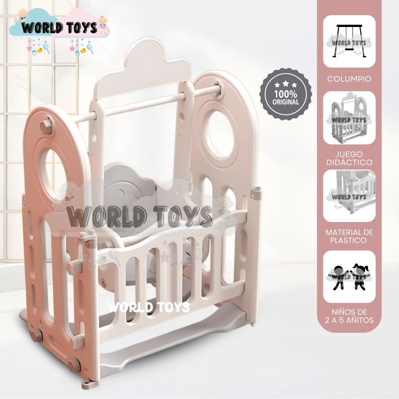 BABY - Columpio Antideslizante para Niños «QUEEN» Beige