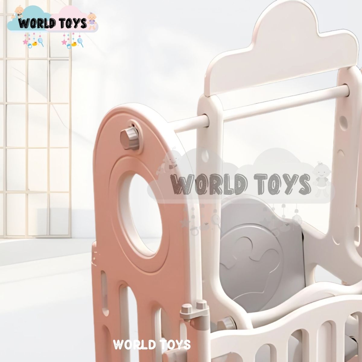 BABY - Columpio Antideslizante para Niños «QUEEN» Beige