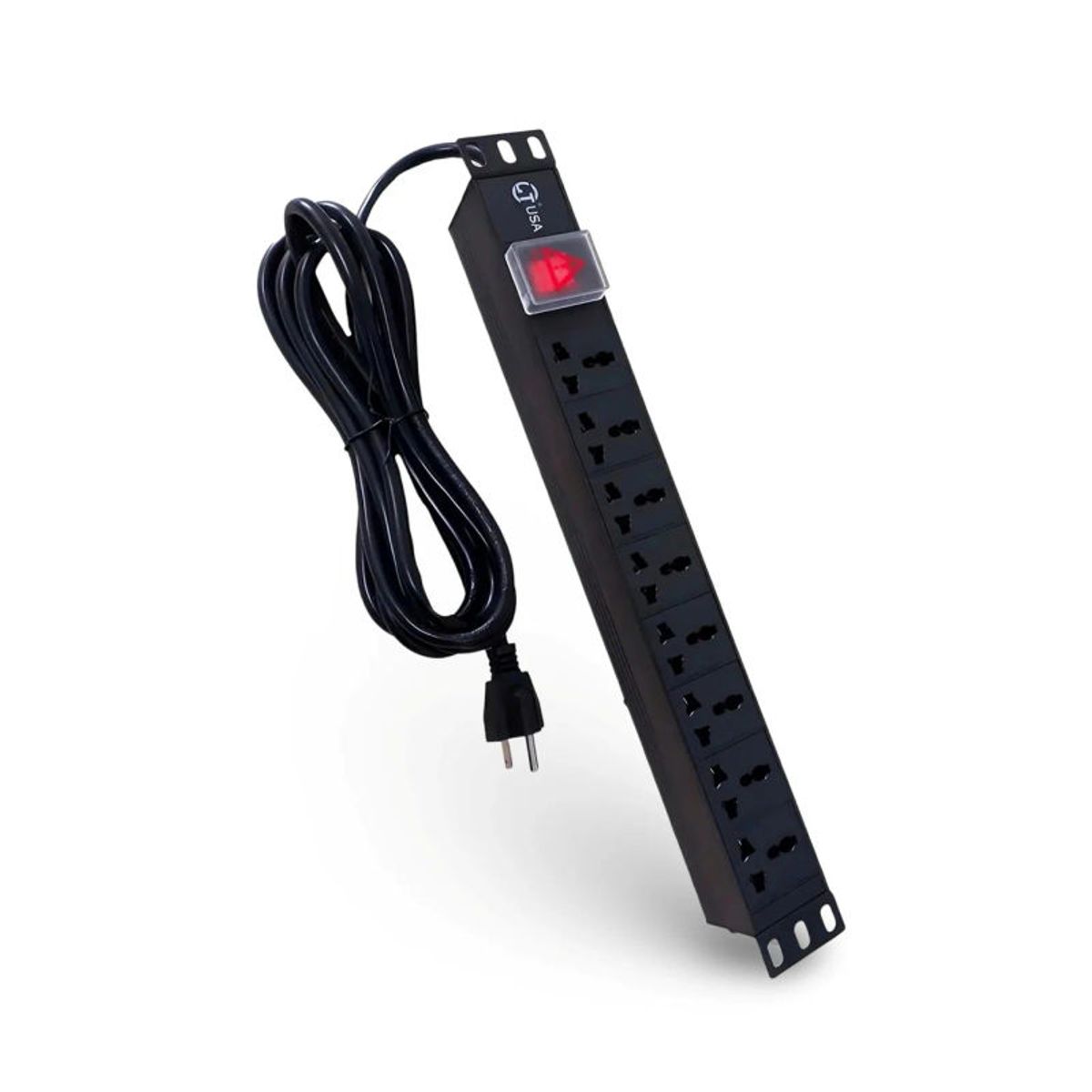 GENERICO - Power Rack Metalico 15AMP PDU 8 Tomas Universal 2 mts LTUSA LT-PDU-10T