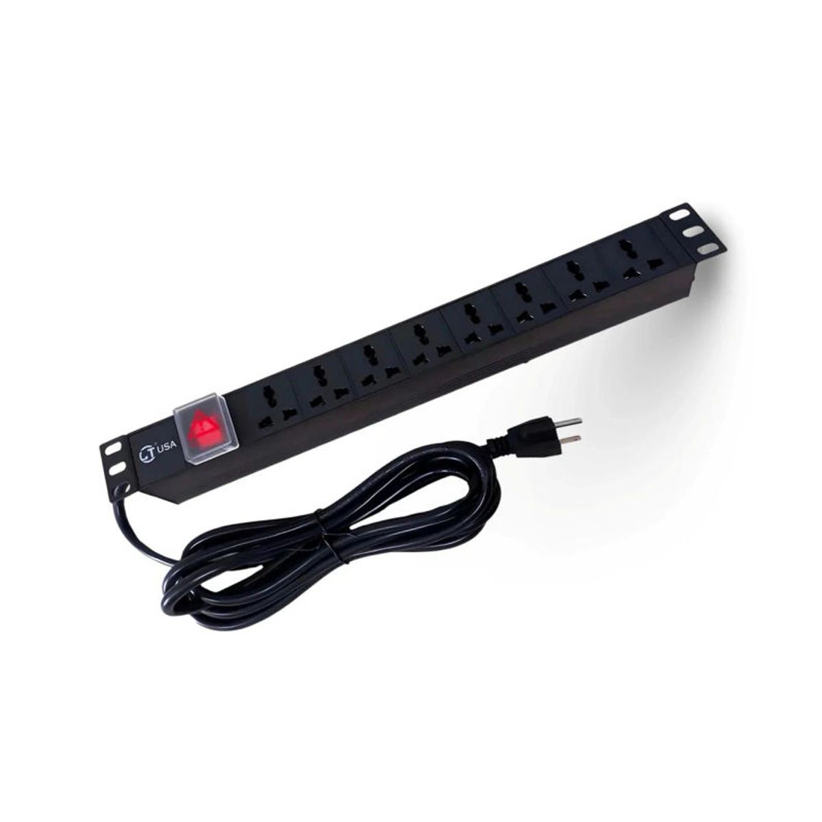 GENERICO - Power rack Aluminio 8 Tomas universales 15A 19pulg LT-PDU-8TA