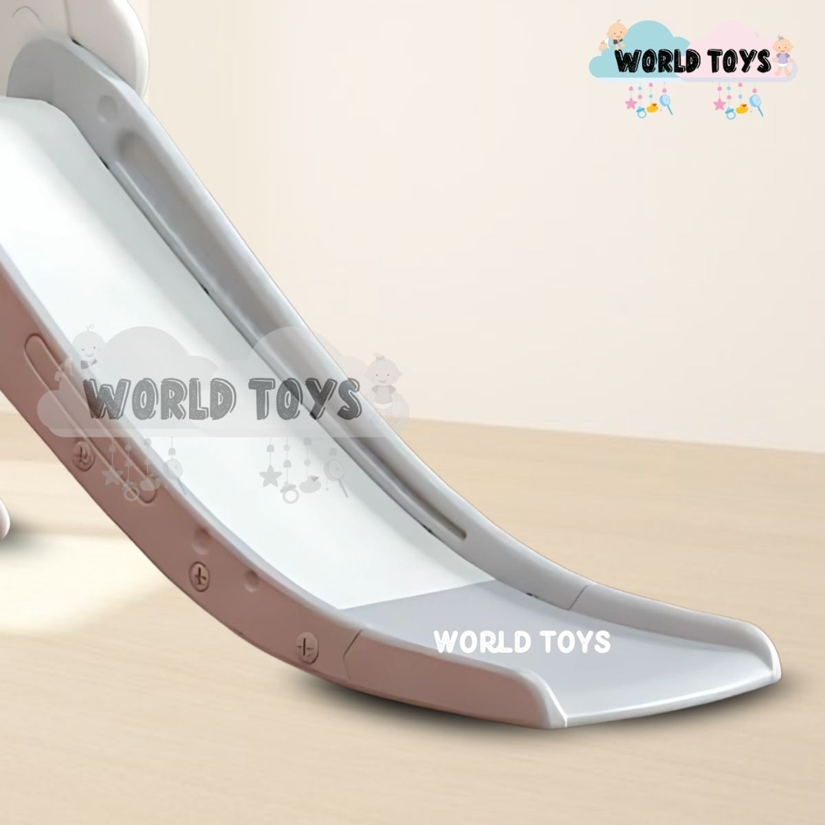 BABY KING - Tobogán para Niños «LEO» con Barandas de Seguridad Beige