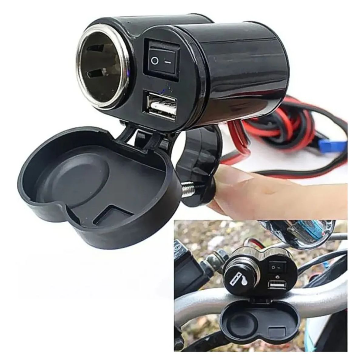 GENERICO - Cargador De Celular Para Moto Cigarrera Usb