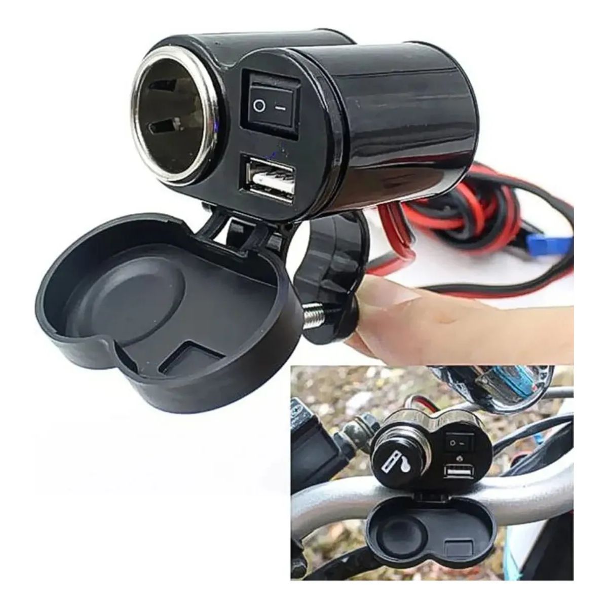 GENERICO - Cargador De Celular Para Moto Cigarrera Usb