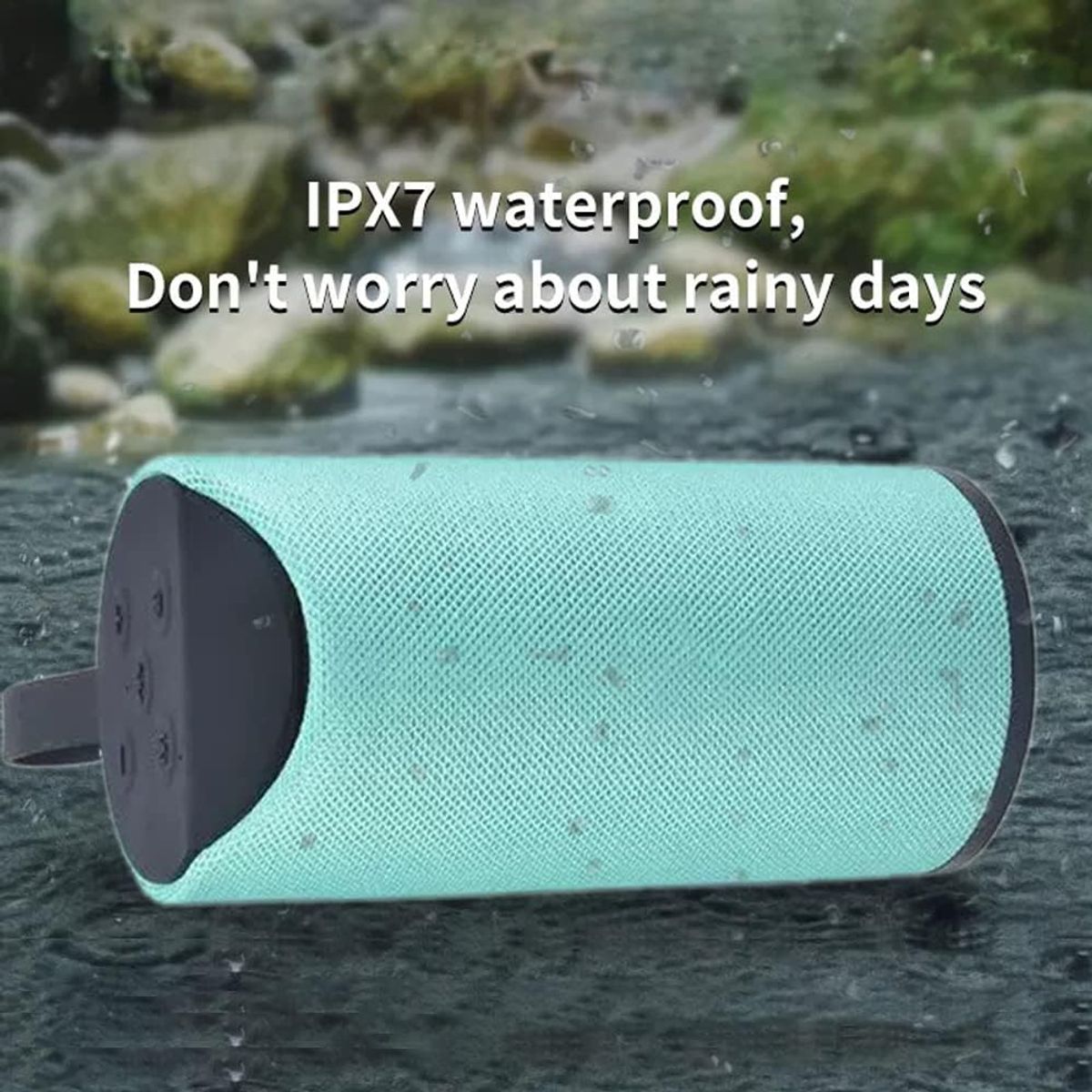 GENERICO - Parlante Bluetooth Portátil Anti-salpicaduras jade