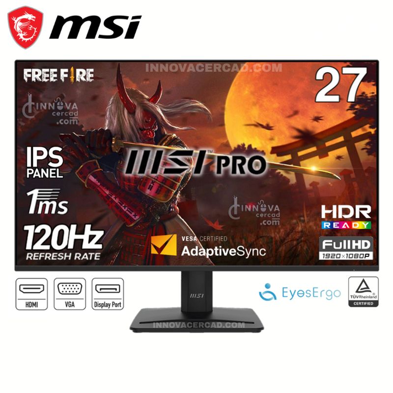 MSI - Monitor MSI PRO MP275 E2 27 IPS FHD 120Hz 1ms Parlante