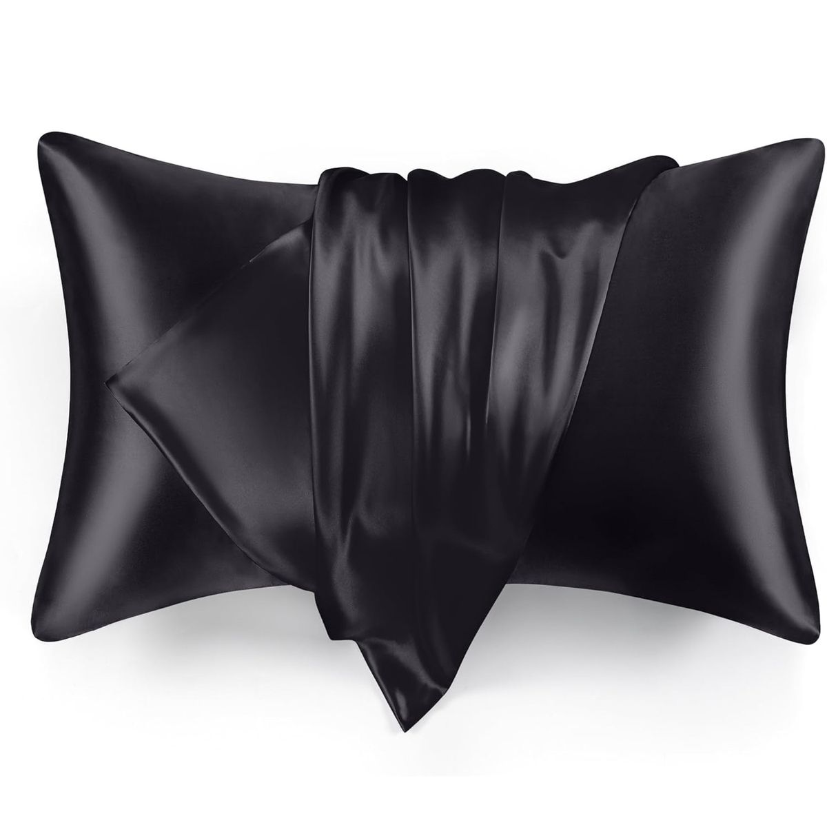GENERICO - Funda Cobertor De Almohada Seda Anti Acne Granos Negro