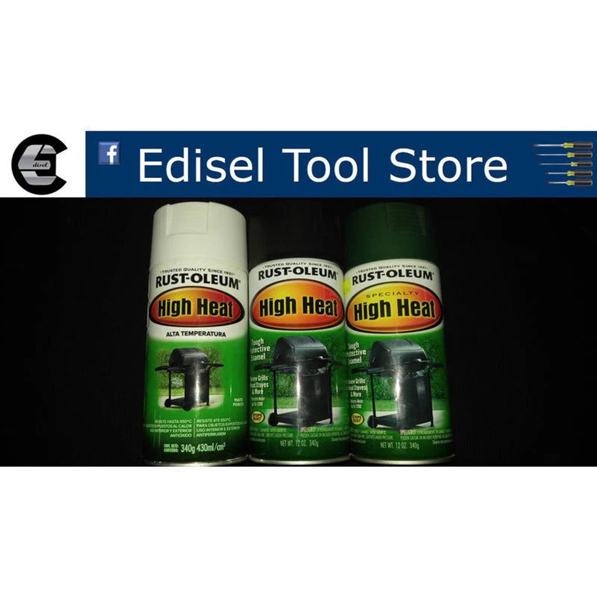 RUST OLEUM - Pintura En Spray Resistente Para Alta Temperatura Verde RUST-OLEUM