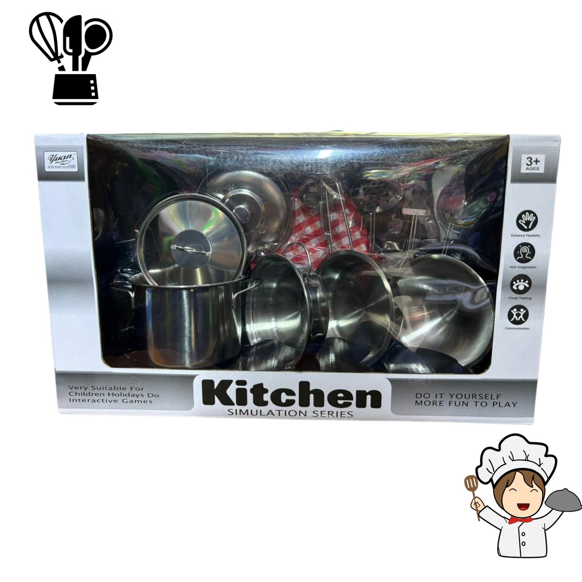 GENERICO - SET DE OLLAS DE METAL X10