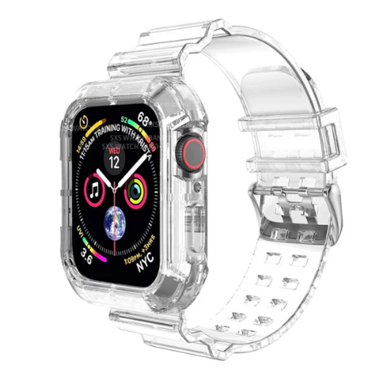 GENERICO - Correa TPU Completa para Apple Watch 38mm - Transparente
