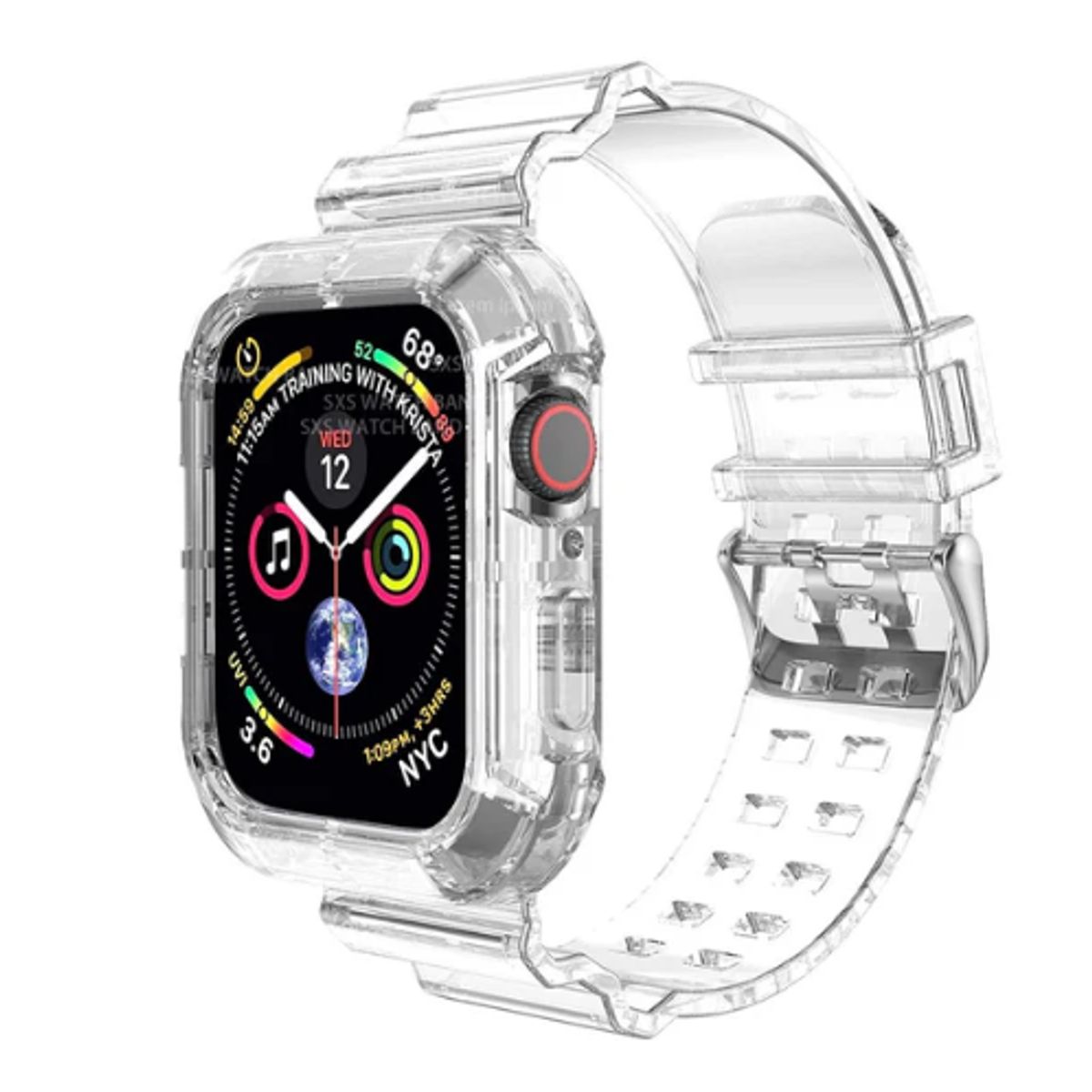 GENERICO - Correa TPU Completa para Apple Watch 38mm - Transparente