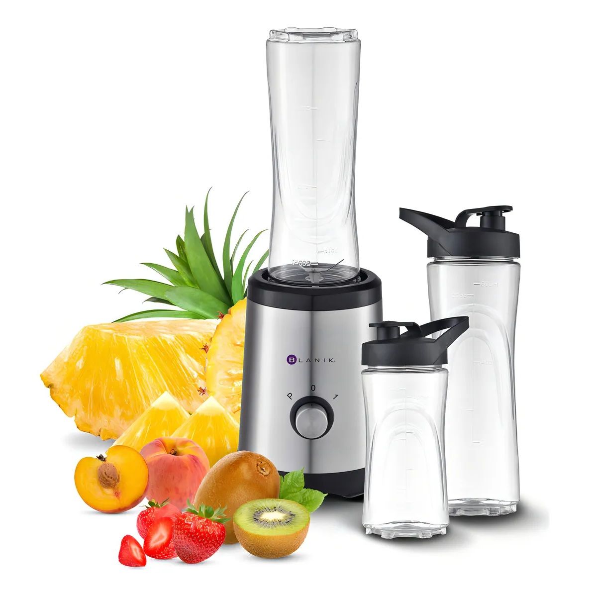 BLANIK - Mini Blender Blanik Inox 500W + 2 Botellas