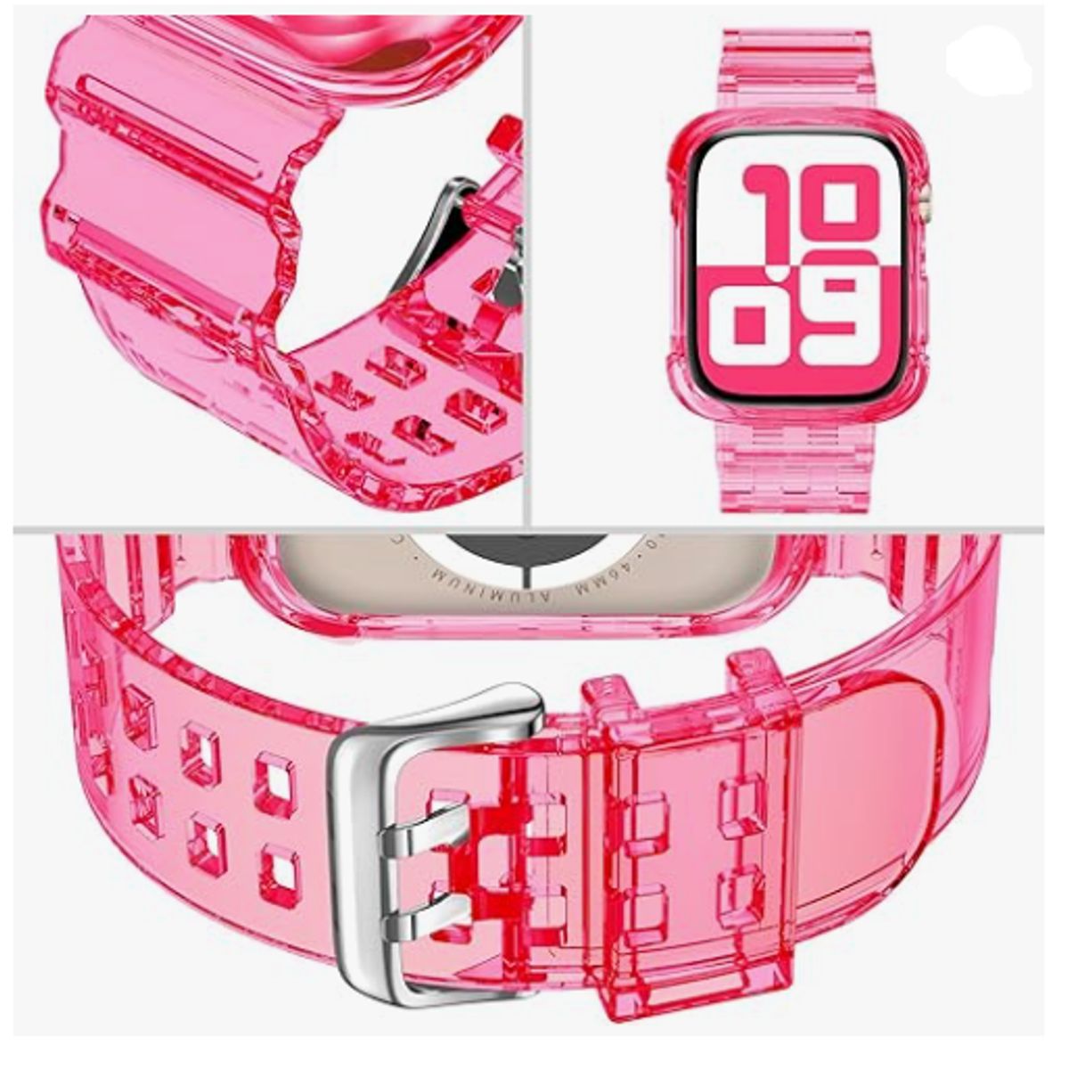 GENERICO - Correa TPU Completa para Apple Watch 41mm - Fucsia
