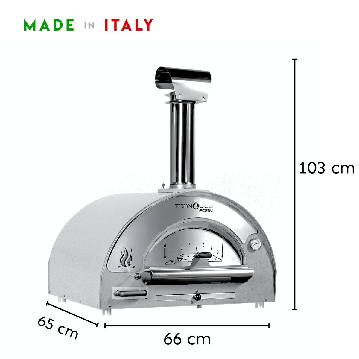 TRANQUILLI FORNI - Horno Italiano a la Leña I Tamaño Baby I Acero