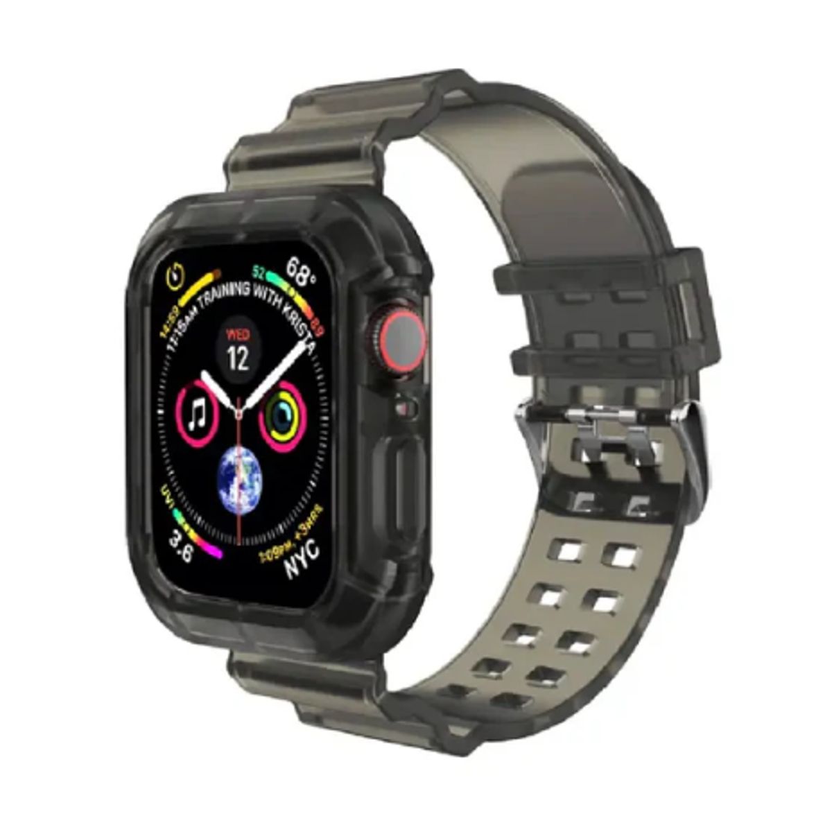 GENERICO - Correa TPU Completa para Apple Watch 42mm - Negro