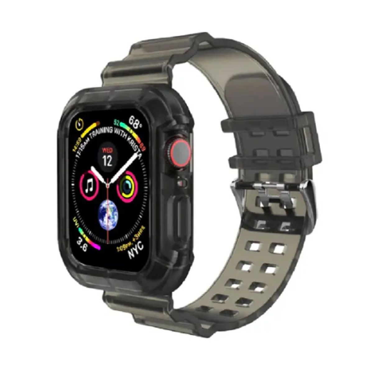 GENERICO - Correa TPU Completa para Apple Watch 42mm - Negro