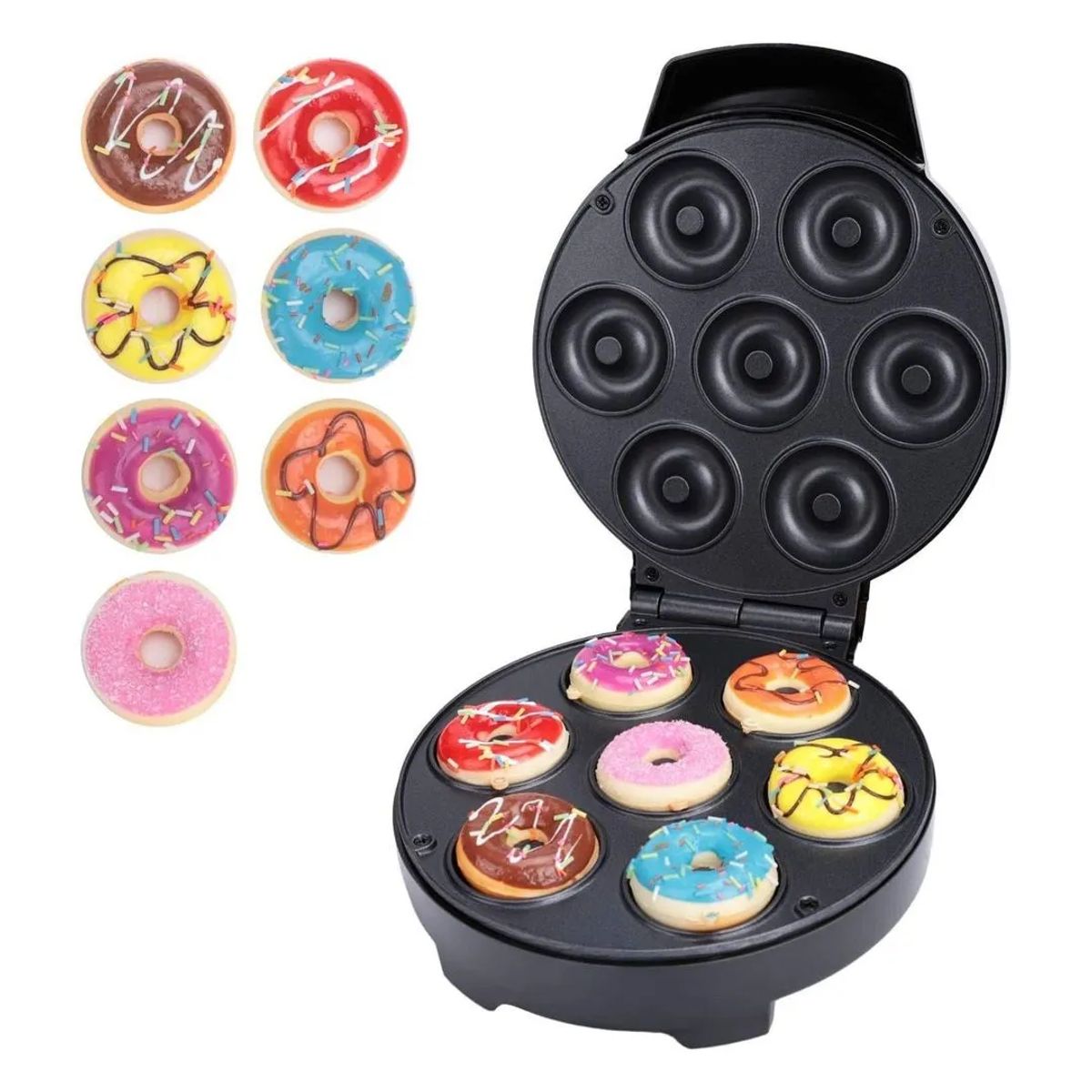 GENERICO - Máquina Eléctrica para Mini Donas RAF 72210 – 7 piezas