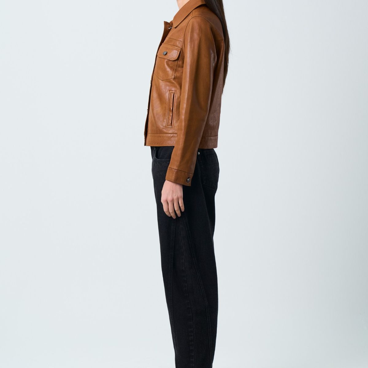 VELEZ - Vélez Casaca Kalahari De Cuero Mujer Silueta Trucker Miel