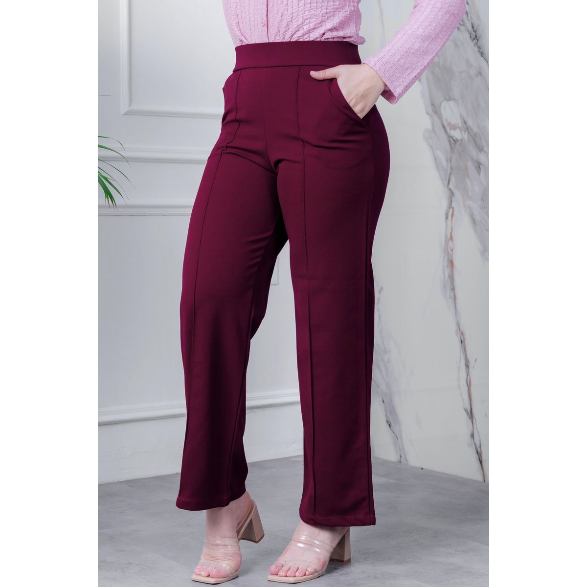 GENERICO - Pantalón Palazzo Mujer Tipo Shein