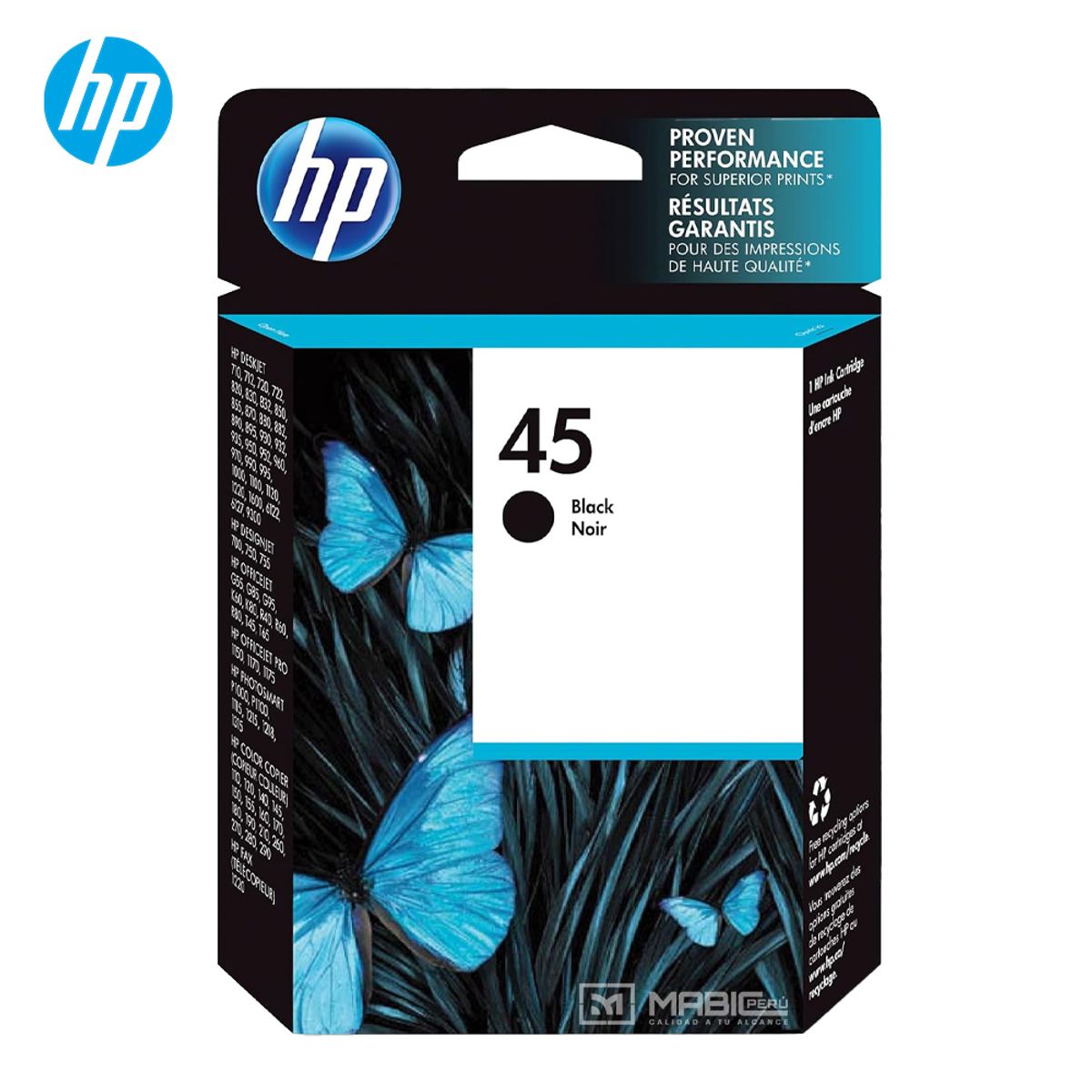 HP - Cartucho de Tinta HP 45 Negro 51645AL Original
