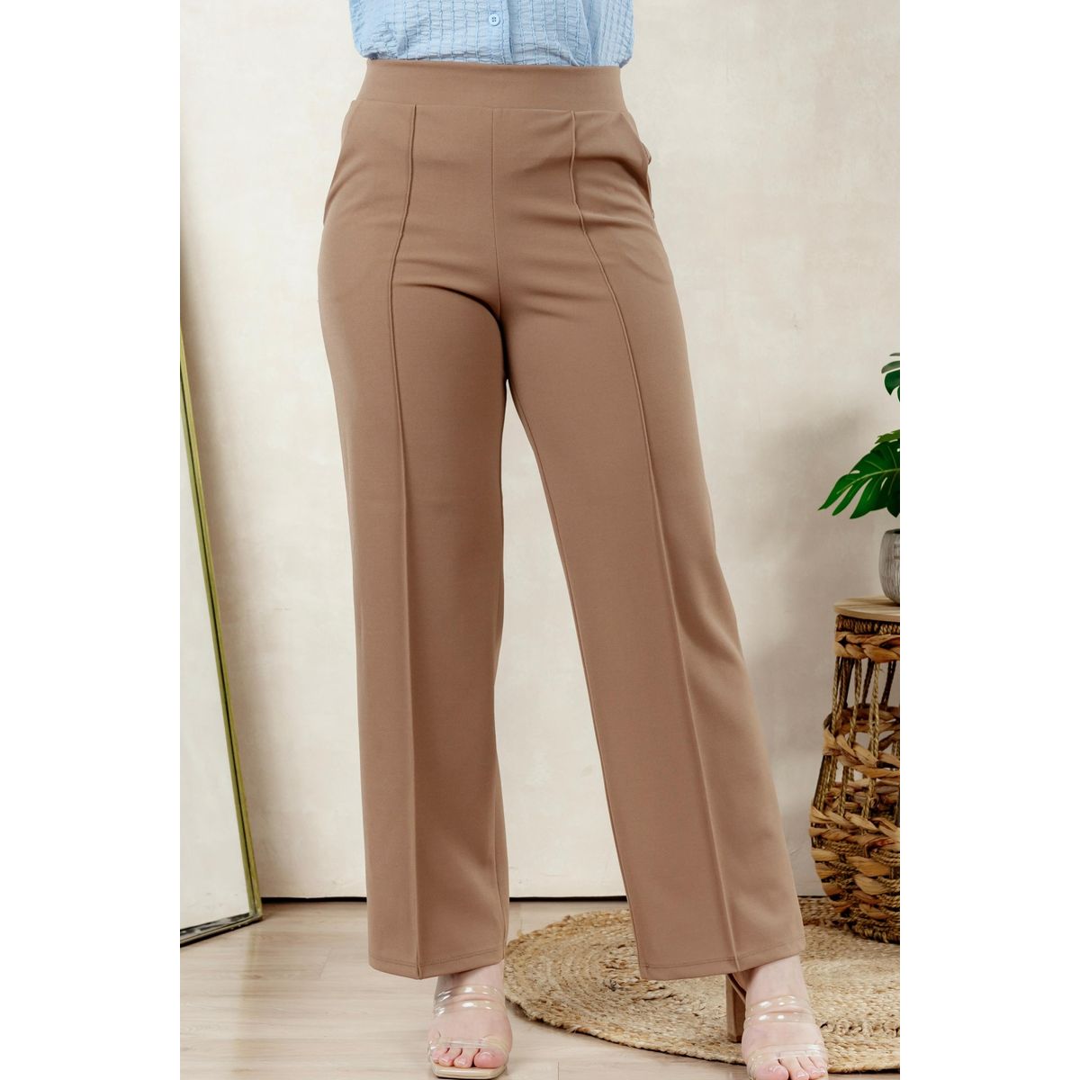 GENERICO - Pantalón Palazzo Mujer Tipo Shein