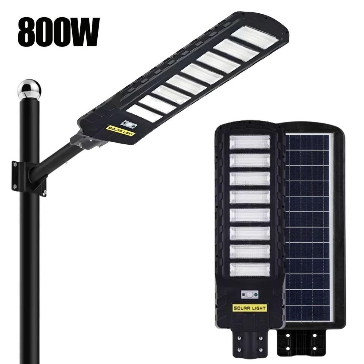 GENERICO - Lámpara con Panel Solar Reflector JORTAN de 800W Impermeable
