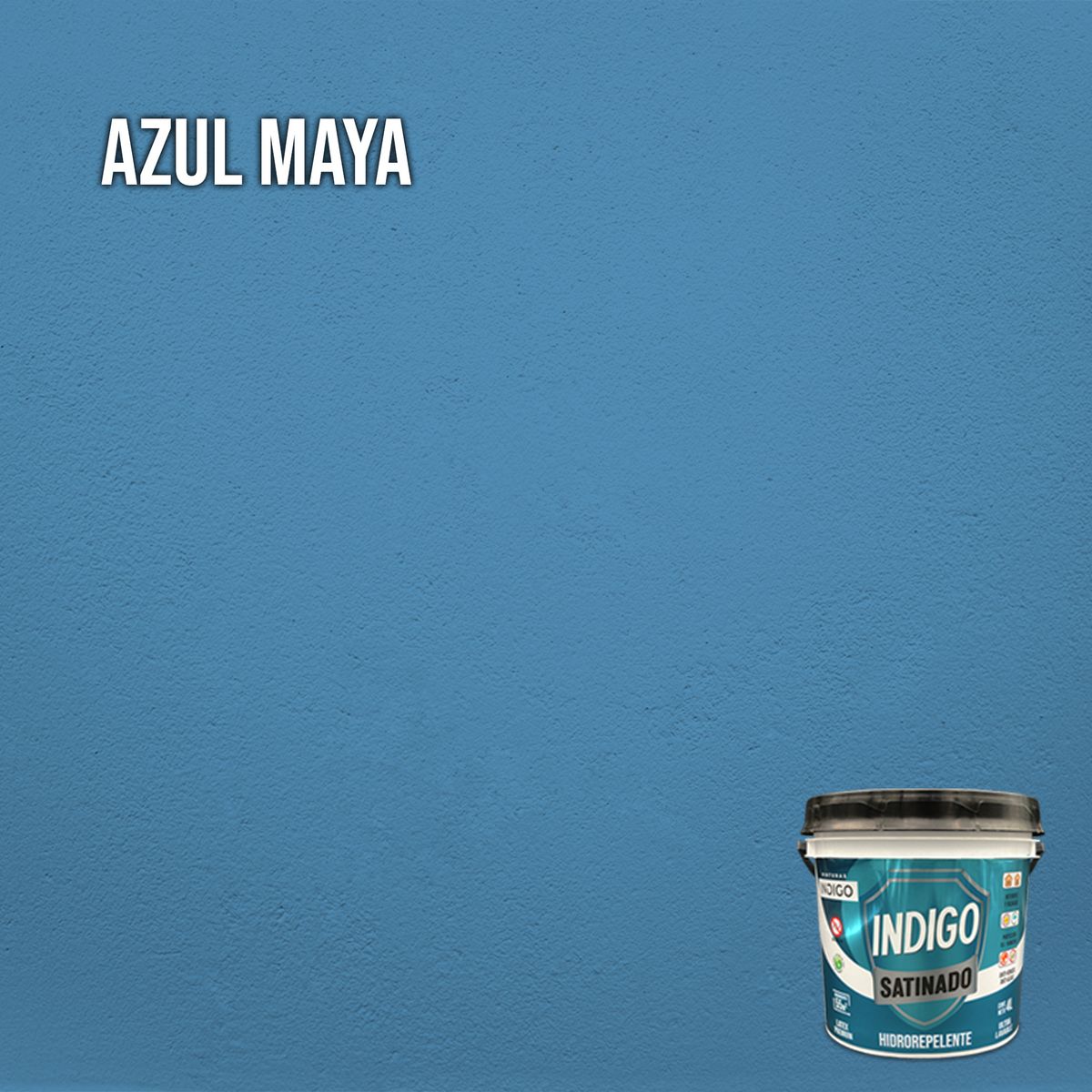 PINTURAS INDIGO - Látex INDIGO SATINADO Azul Maya