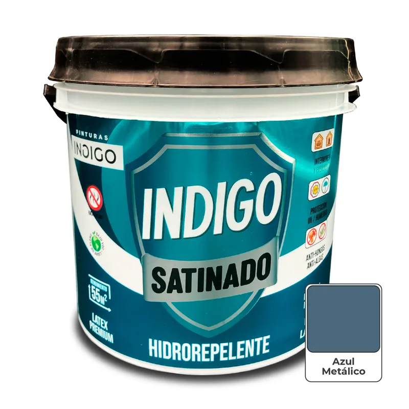 PINTURAS INDIGO - Látex INDIGO SATINADO Azul Metálico