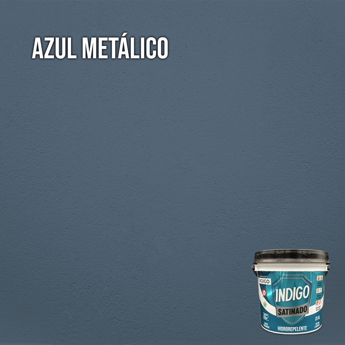 PINTURAS INDIGO - Látex INDIGO SATINADO Azul Metálico