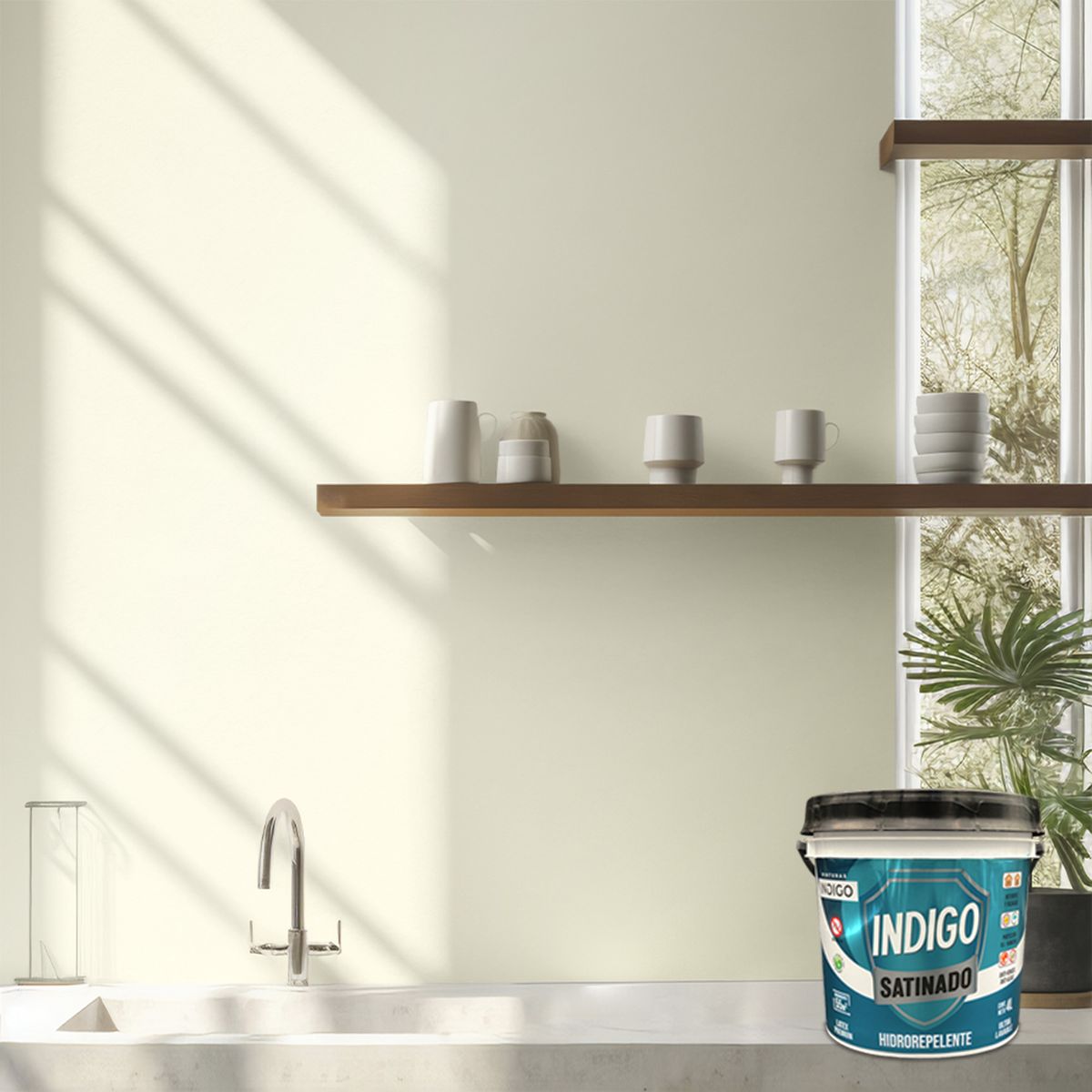 PINTURAS INDIGO - Látex INDIGO SATINADO Blanco Hueso