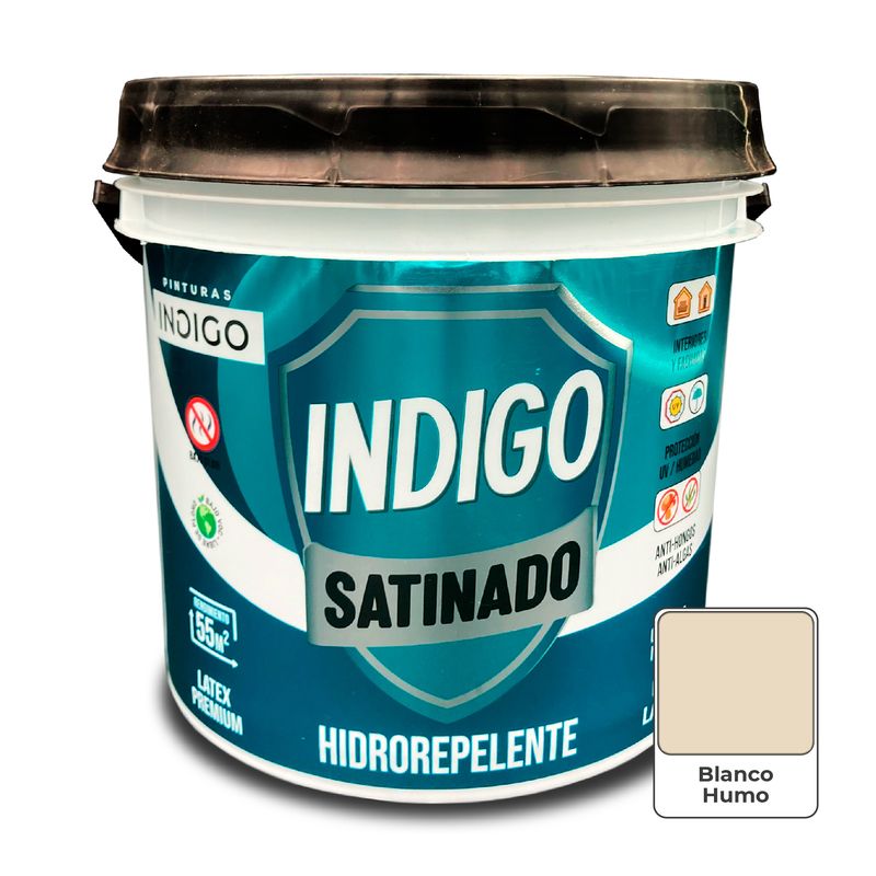 PINTURAS INDIGO - Látex INDIGO SATINADO Blanco Humo