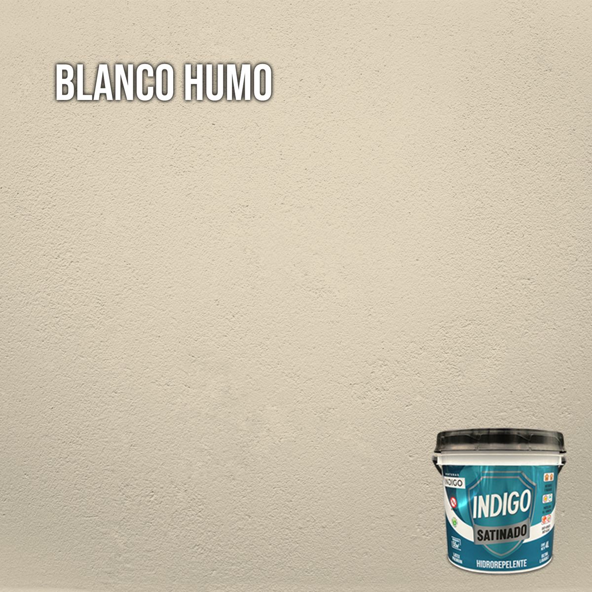 PINTURAS INDIGO - Látex INDIGO SATINADO Blanco Humo