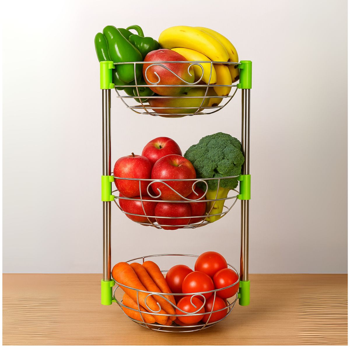 INSPIRA MARKET - Frutero 3 niveles de Metal