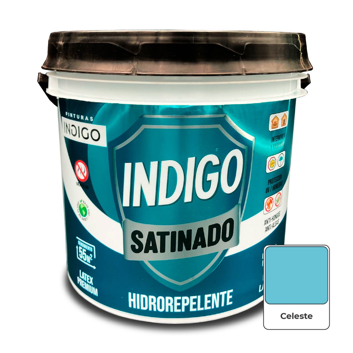 PINTURAS INDIGO - Látex INDIGO SATINADO Celeste