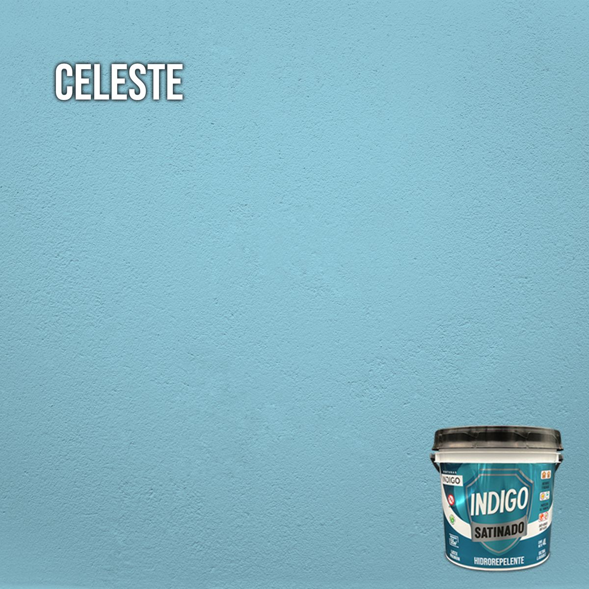PINTURAS INDIGO - Látex INDIGO SATINADO Celeste