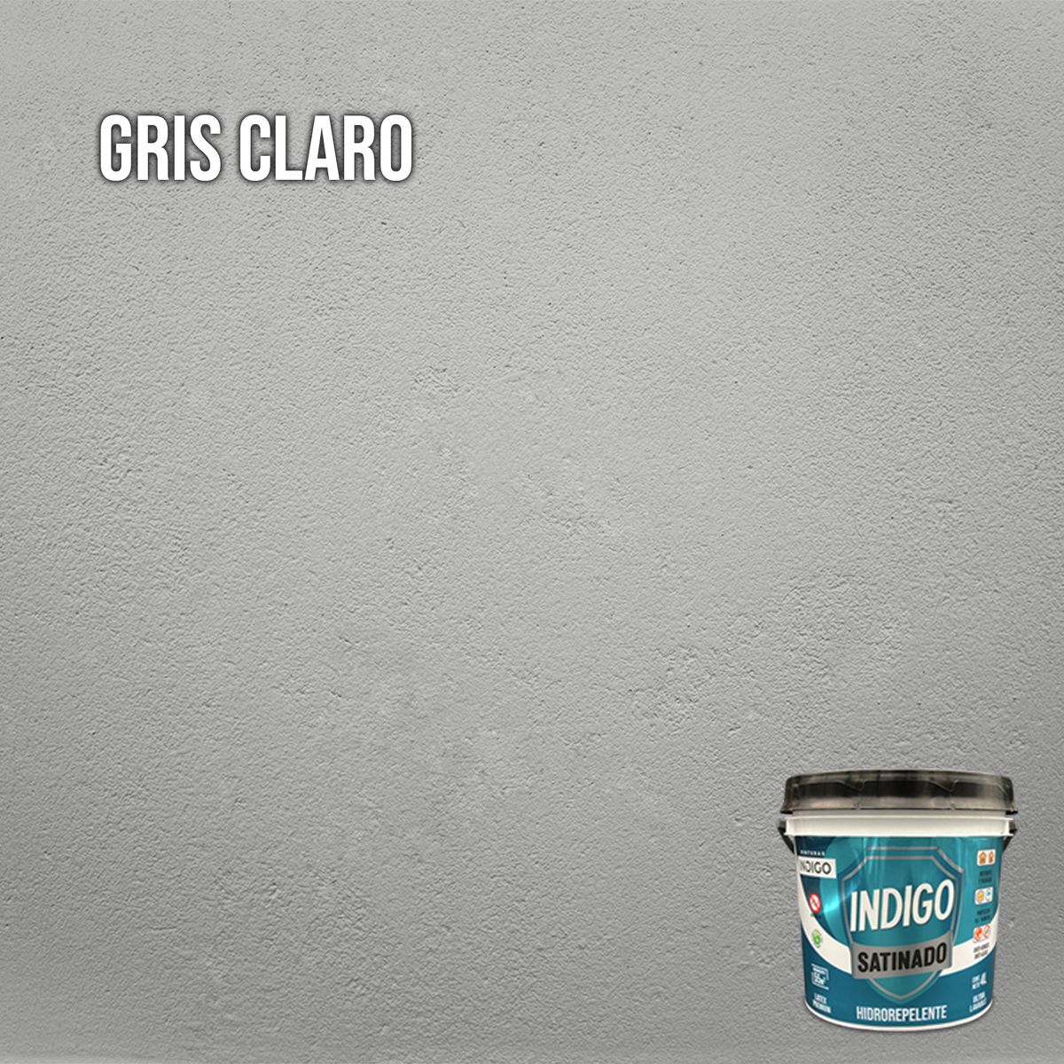 PINTURAS INDIGO - Látex INDIGO SATINADO Gris Claro