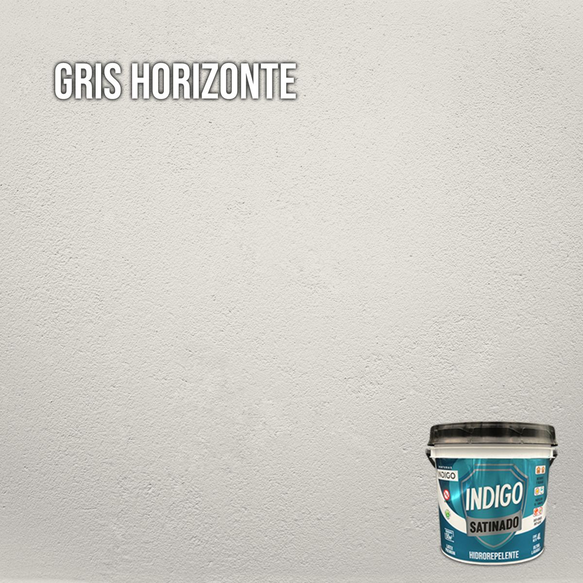 PINTURAS INDIGO - Látex INDIGO SATINADO Gris Horizonte