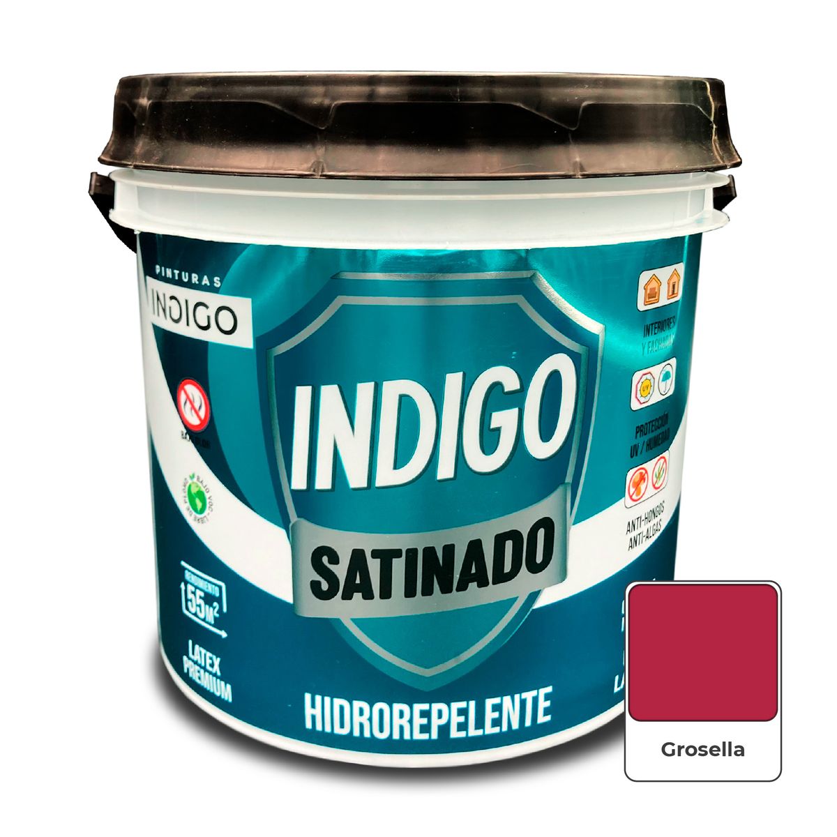 PINTURAS INDIGO - Látex INDIGO SATINADO Grosella