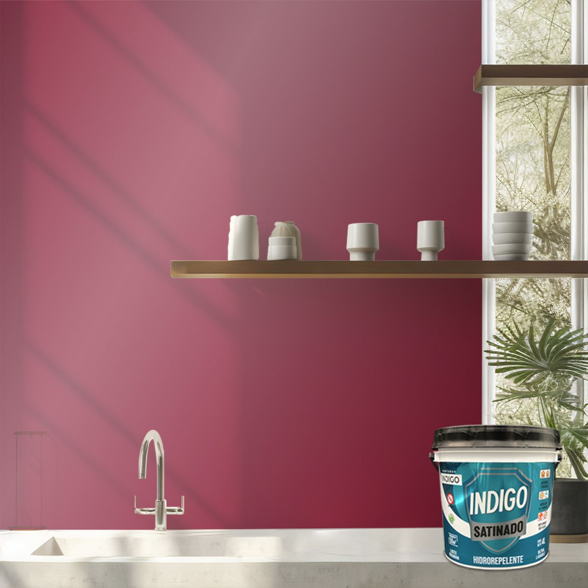 PINTURAS INDIGO - Látex INDIGO SATINADO Grosella