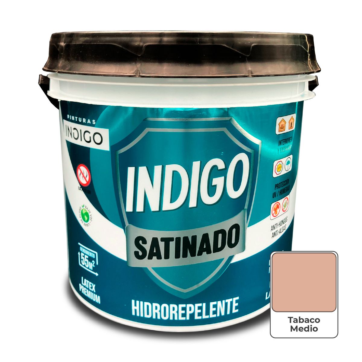 PINTURAS INDIGO - Látex INDIGO SATINADO TabacoMedio