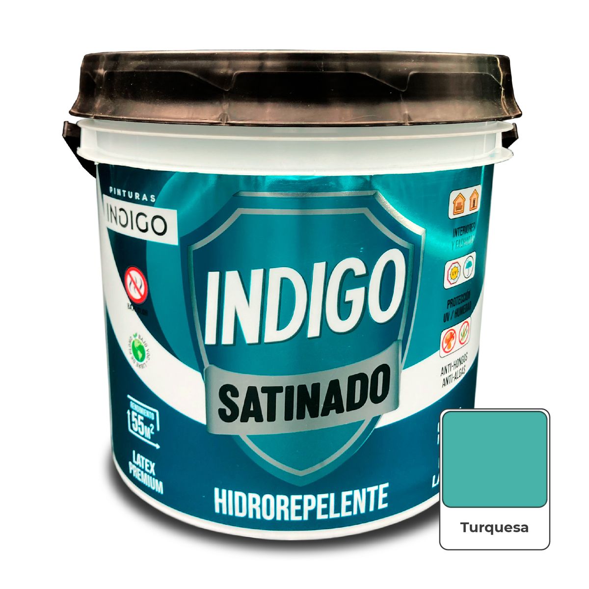 PINTURAS INDIGO - Látex INDIGO SATINADO Turquesa