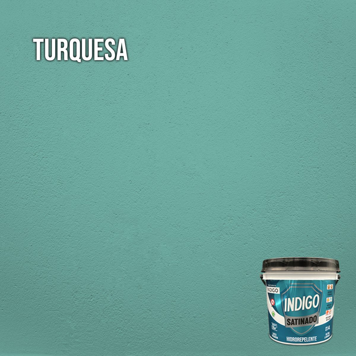 PINTURAS INDIGO - Látex INDIGO SATINADO Turquesa