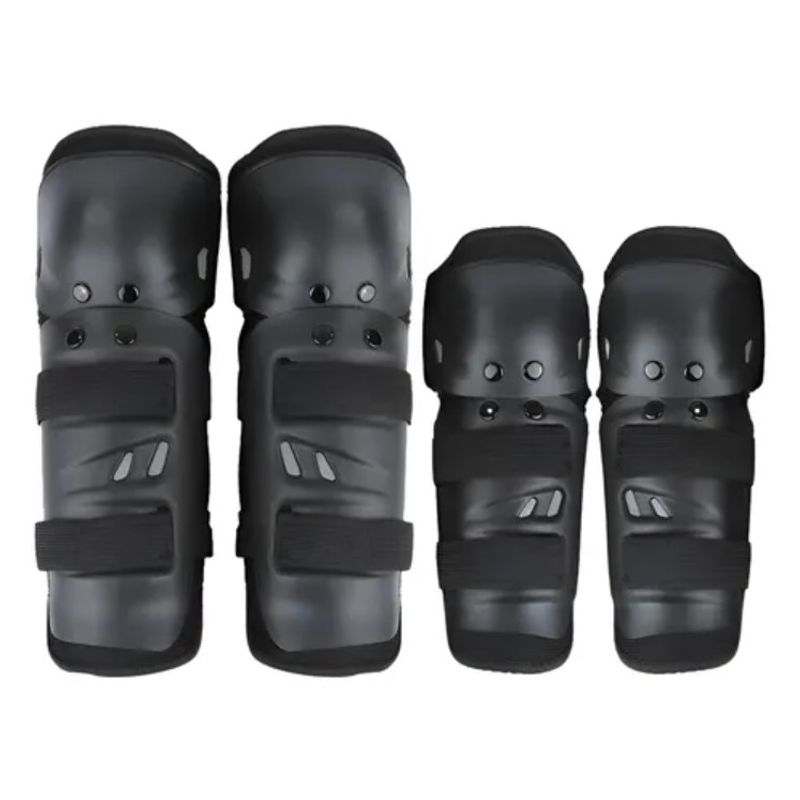 GENERICO - KIT DE RODILLERAS Y CODERAS KMAZTER NEGRO