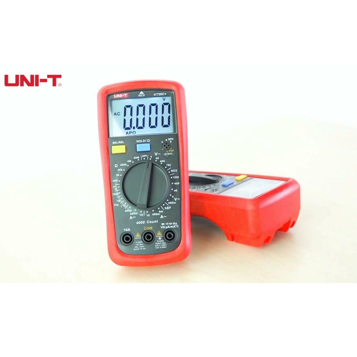 UNI T - Multimetro Digital UT39C+ True RMS Temperatura Capacitancia Voltaje Hasta 600V UNI-T