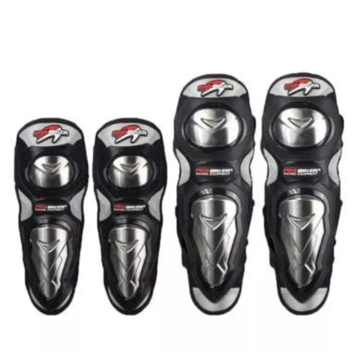 PROBIKER - KIT DE RODILLERAS Y CODERAS PROBIKER ALUMINIO NEGRO